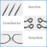 200pcs Barbless Fishing Hooks for Carp and Trout