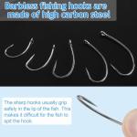 200pcs Barbless Fishing Hooks for Carp and Trout