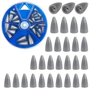 29-Piece Bullet Slip Sinkers Kit for Bass Fishing