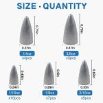 29-Piece Bullet Slip Sinkers Kit for Bass Fishing