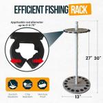 16-Rod Round Fishing Rod Holder - Barnwood