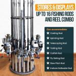 16-Rod Round Fishing Rod Holder - Barnwood