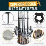 16-Rod Round Fishing Rod Holder - Barnwood