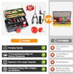 3-Layer Fishing Tackle Box with 321 Pieces