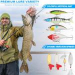 3-Layer Fishing Tackle Box with 321 Pieces