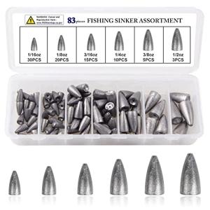 Bullet Fishing Sinkers Weights Assortment for Bass