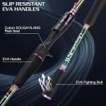 Sougayilang 6.9ft Colorful Fishing Rod and Reel Combo