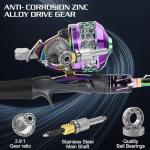 Sougayilang 6.9ft Colorful Fishing Rod and Reel Combo