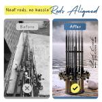 16-Rod Round Fishing Rod Holder - Barnwood