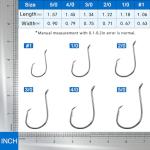 150PCS High Carbon Steel Circle Fishing Hooks