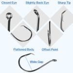 150PCS High Carbon Steel Circle Fishing Hooks