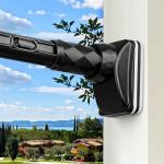 Adjustable Black Tension Shower Curtain Rod 40-87