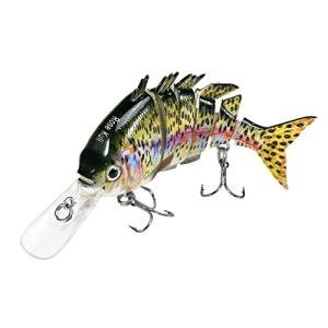Rainbow Multi Jointed Fishing Lures for Bass