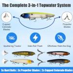 Topwater Plopping Lure Kit for Bass and Pike