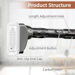 Adjustable Black Tension Shower Curtain Rod 40-87