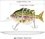 Rainbow Multi Jointed Fishing Lures for Bass