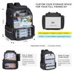 WANOON 45L Fishing Tackle Backpack with Rod Holders