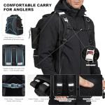 WANOON 45L Fishing Tackle Backpack with Rod Holders