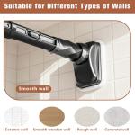 Adjustable Black Tension Shower Curtain Rod 40-87