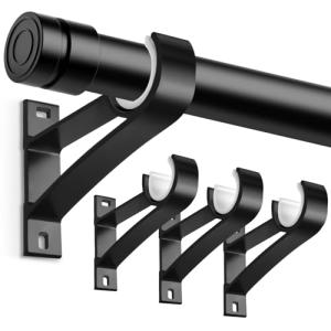 KOLAKO Heavy Duty Curtain Rod Bracket Set