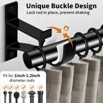 KOLAKO Heavy Duty Curtain Rod Bracket Set