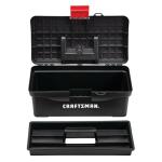 Lockable 13-Inch Fishing Tool Box in Red/Black