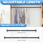 Adjustable Stainless Steel Shower Curtain Rod 31-68 Inch