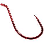 100-Pack Octopus Hooks, Red and Black, Size 8