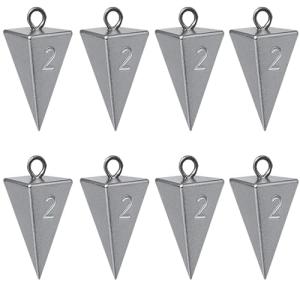 Durable Pyramid Sinkers for Freshwater and Saltwater Fishing