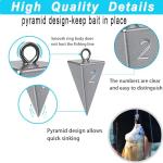 Durable Pyramid Sinkers for Freshwater and Saltwater Fishing