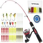 PLUSINNO Ultralight Ice Fishing Rod and Reel Combo