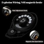 Lacusmall 7.2:1 Fishing Reel with Magnetic Brake