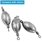20 Pcs Inline Trolling Fishing Weights with Swivels