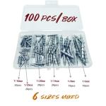 100Pcs Nail Weights Sinkers in 6 Sizes