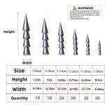 100Pcs Nail Weights Sinkers in 6 Sizes