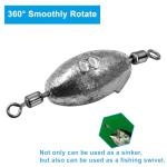 20 Pcs Inline Trolling Fishing Weights with Swivels