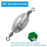 Uenhoy 10 Pack Trolling Weights with Swivels 30g