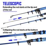 Sougayilang 2.1m Telescopic Carbon Fishing Rod