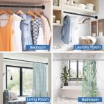 Adjustable Stainless Steel Shower Curtain Rod 32-75 Inch