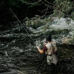 Redington Crosswater Fly Fishing Outfit – 4-Piece 9’ 5WT Fly Rod with Crosswater Reel, Rio Mainstream WF5F Fly Line & Zippered Travel Case – Complete Starter Kit