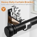 KOLAKO Heavy Duty Curtain Rod Bracket Set