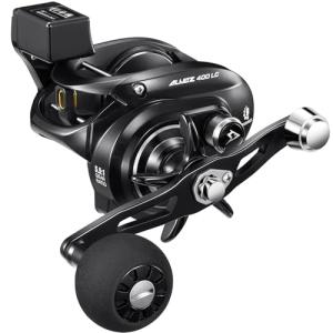 Piscifun Alijoz 400 LC Trolling Reel with Line Counter, Aluminum Alloy Frame Casting Reel 38Lbs Max Drag, 8+1 Stainless Bearings Fishing Reel for Fresh & Saltwater Musky, Left Hand Black