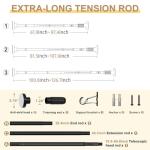 Heavy-Duty Adjustable Tension Curtain Rod
