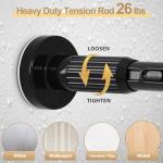 Heavy-Duty Adjustable Tension Curtain Rod