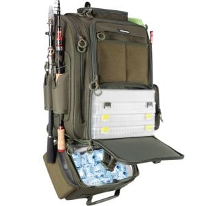 BLISSWILL Fishing Backpack with Cooler and Rod Holders