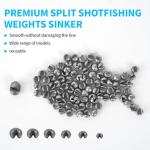 200PCS Removable Split Shot Fishing Weights