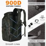 Waterproof Fishing Backpack with Rod Holders, 42L