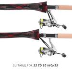 Ice Fishing Rod Covers with Elastic Bands - 6 Pack