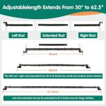 Adjustable Car Clothes Hanger Rack, 30-62 Inches