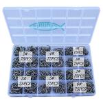 Fresh and Saltwater Fishing Hook Set, 600 Pieces